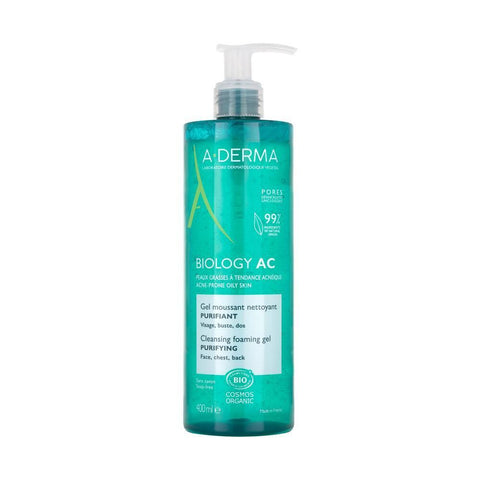 A-DERMA BIOLOGY AC gel moussant nettoyant purifiant (400 ml)