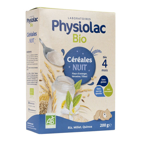 Physiolac Organic Night Cereals 4M+ 200g