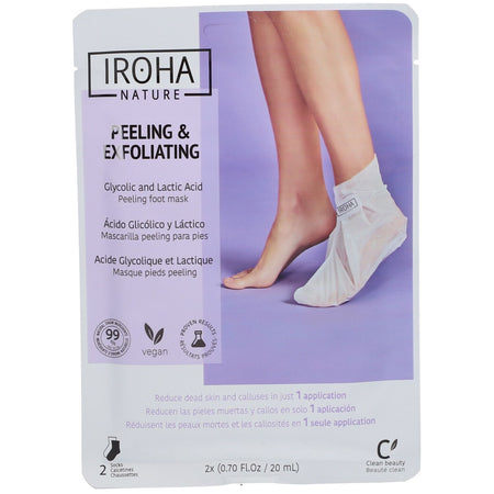 IROHA NATURE chaussettes exfoliantes à l'acide glycolique (40 ml)