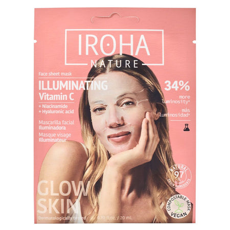 IROHA NATURE Masque éclatant hydratant à la vitamine C (20 ml)