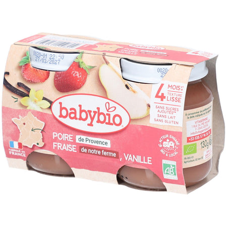 BABYBIO Poire Fraise Vanille — 260 g