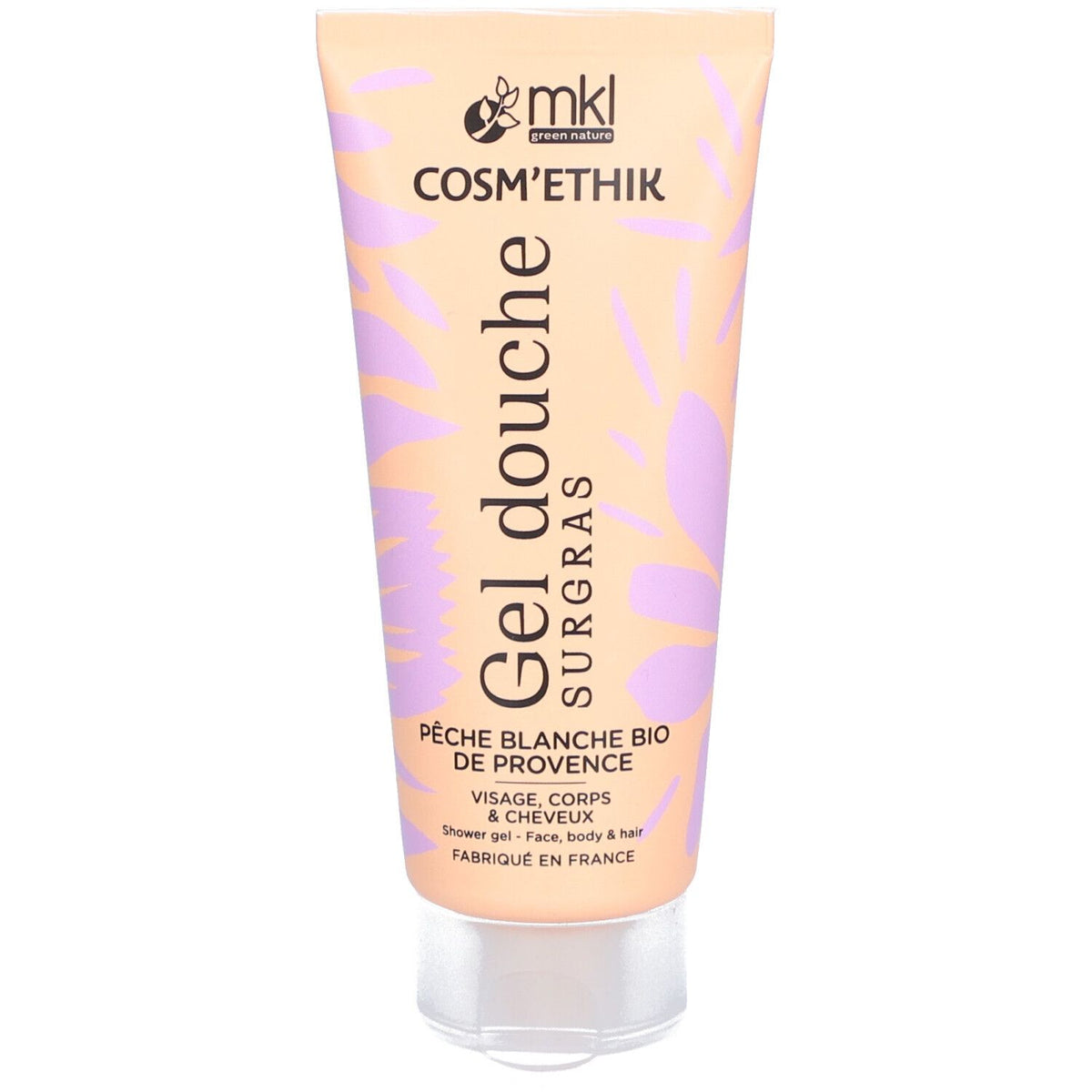 MKL Gel Douche Surgras Cosm'ethik - Pêche Blanche Bio de Provence (100 ml)