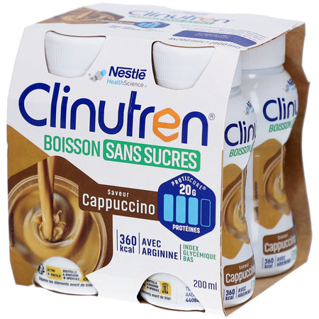 NESTLE Clinutren Boisson Sans Sucres Capuccino (4x200 ml)