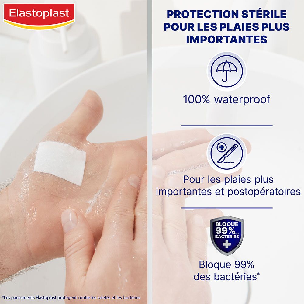 Elastoplast Waterproof XL 6 x 7 cm - 5 pansements