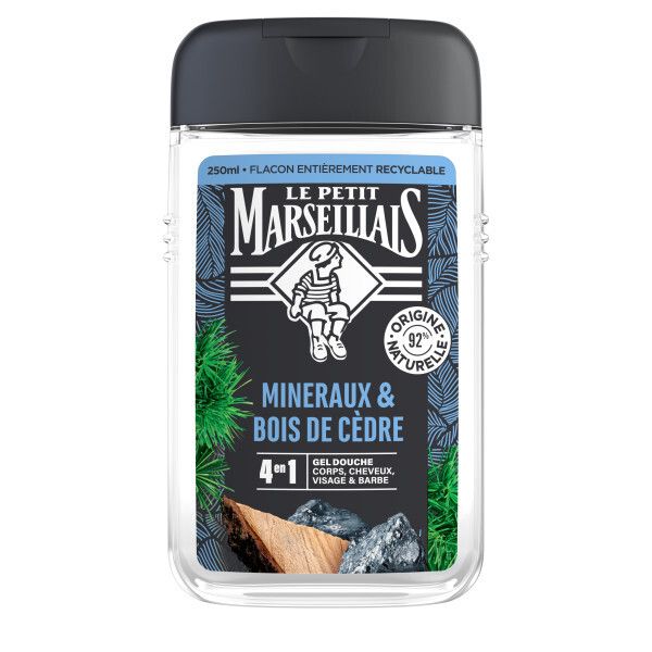 Le Petit Marseillais Gel Douche Homme Minéraux & Bois de Cèdre — 250 ml