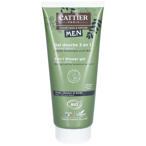 Cattier Gel douche 3 en 1 Homme (200 ml)