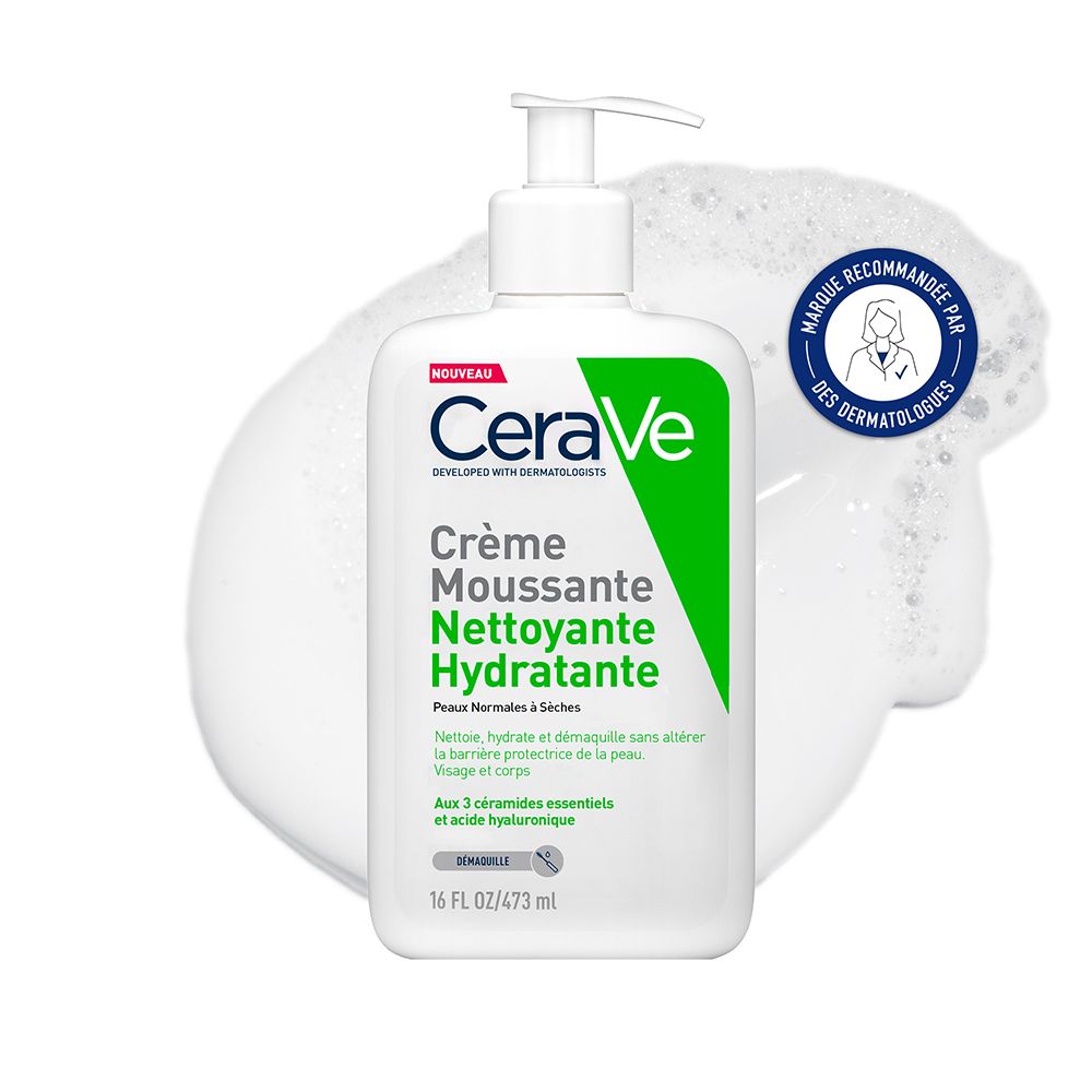 3M Crème Moussante Nettoyante Hydratante Visage pour les Peaux Normales à Sèches (473 ml)