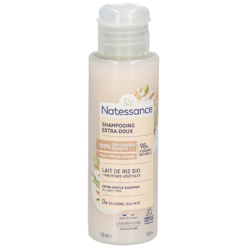 Natessance Shampooing extra-doux Lait de Riz Bio (100 ml)