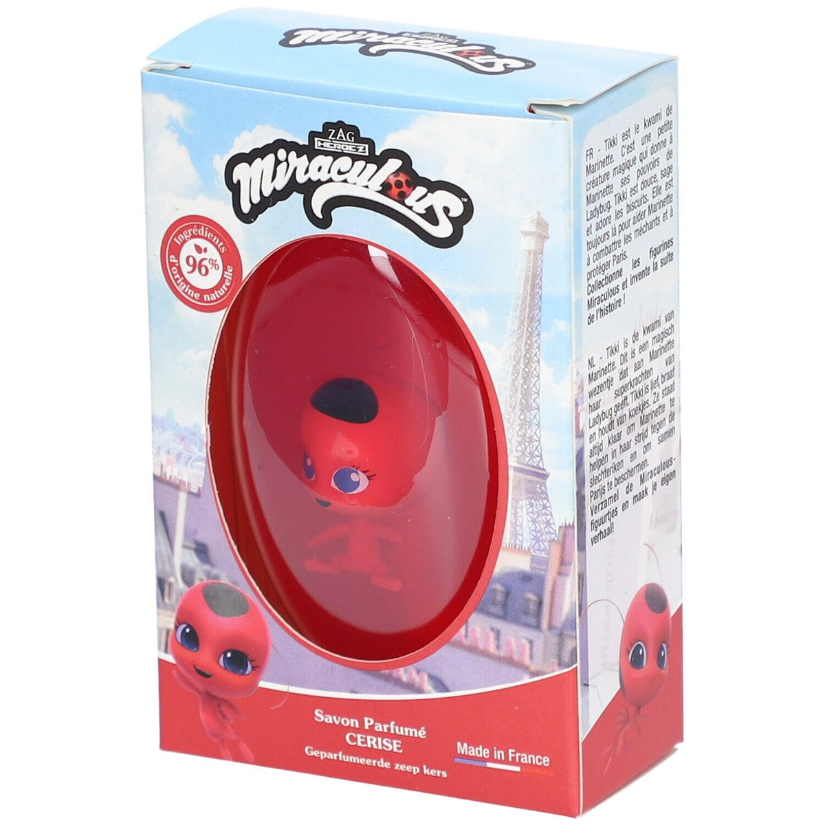 Miraculous Savon parfumé cerise avec figurine Tikki à collectionner — 75 g