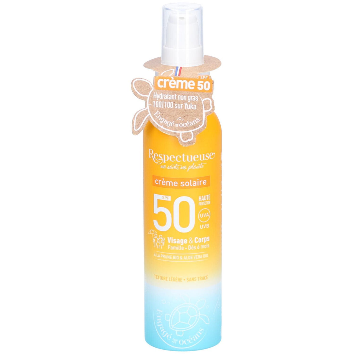 Respectueuse crème solaire SPF50 (100 ml)