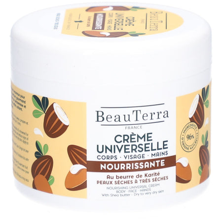 BeauTerra Crème nourrissante universelle visage corps mains dès 3 ans (400 ml)