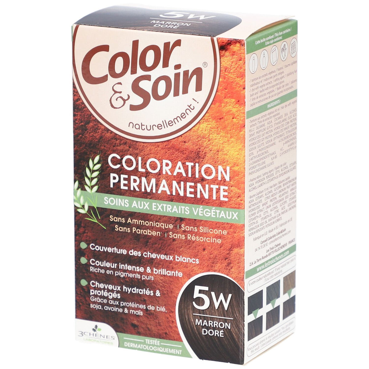 Color & Soin Coloration Permanente 5W Marron Doré (60 ml)