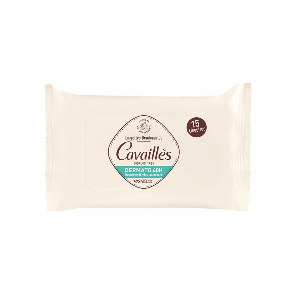 Roger Cavaillès Dermato 48H | Lingettes Déodorantes — 1 pièce