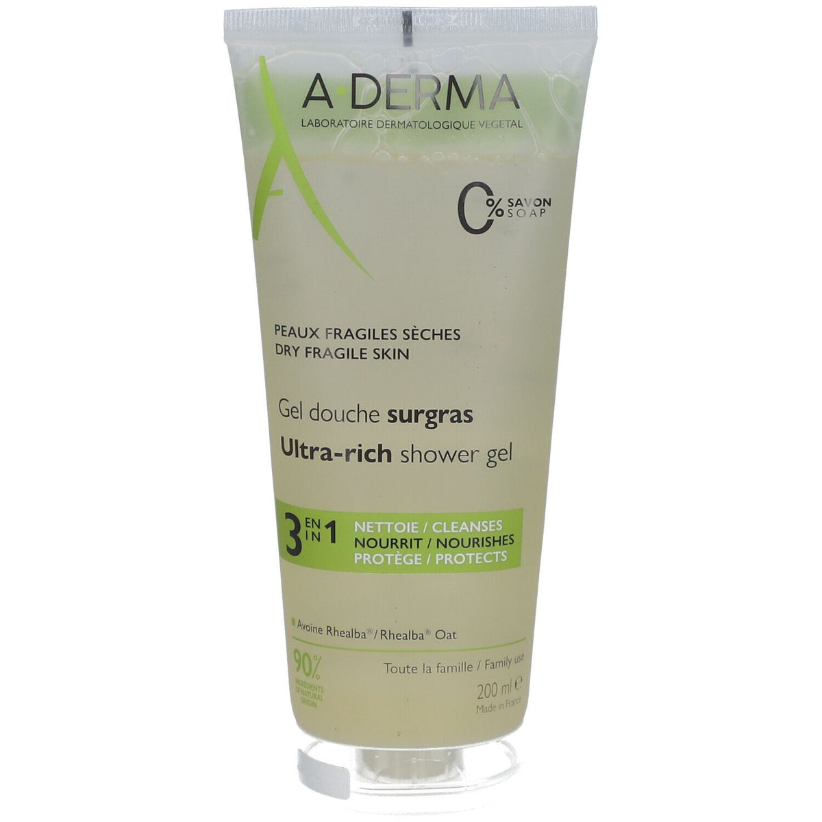 A-DERMA Gel Douche Surgras — 200 ml