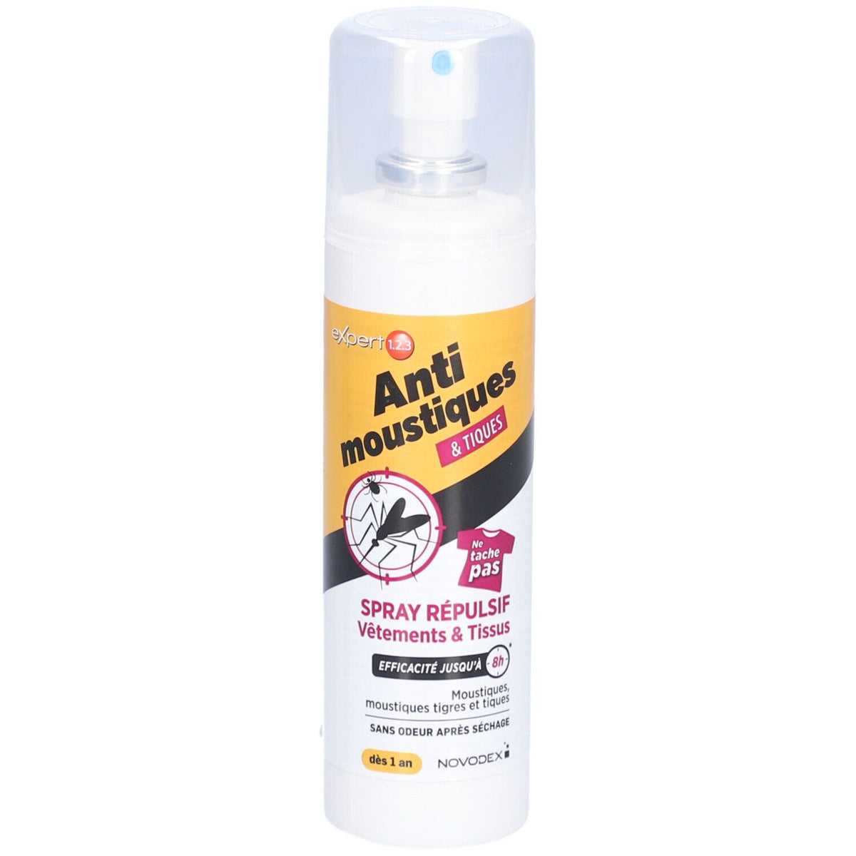 Nutreov Expert 123 Spray répulsif anti-moustiques vêtements et tissus (100 ml)