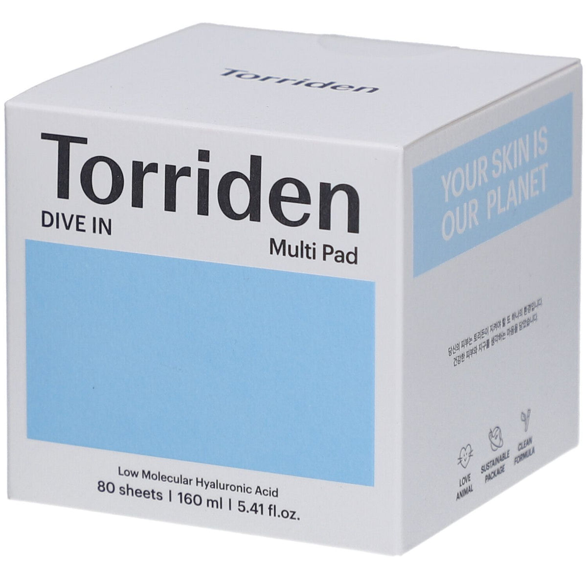 Torriden DIVE IN - Disques tonifiants et apaisants à l'acide hyaluronique x80 (1 pièce)