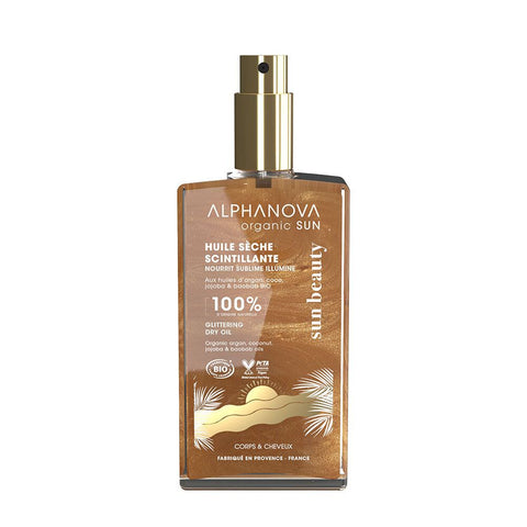 ALPHANOVA Organic Sun Huile Sèche Scintillante (100 ml)