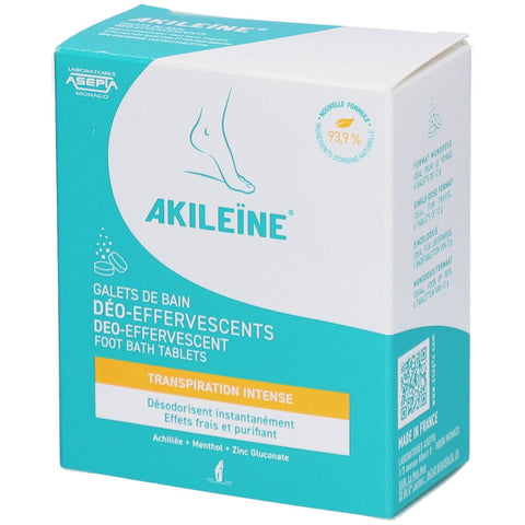 Akileine Effervescent Deodorant Bath Tablets - 6 tablets