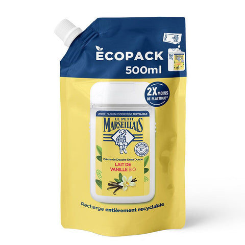 Le Petit Marseillais Recharge Crème de Douche Extra Douce Lait de Vanille BIO — 500 ml