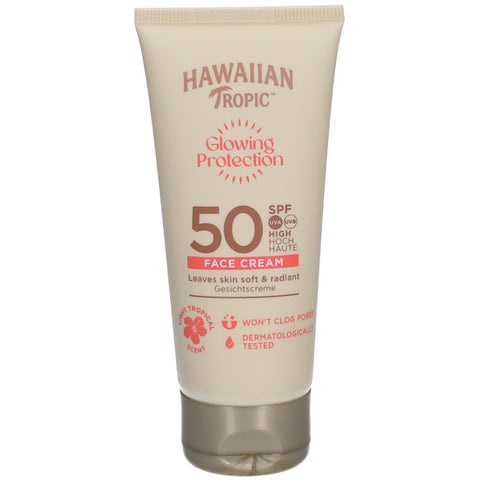 Hawaiian Tropic crème solaire visage Glow Protection SPF50 (50 ml)