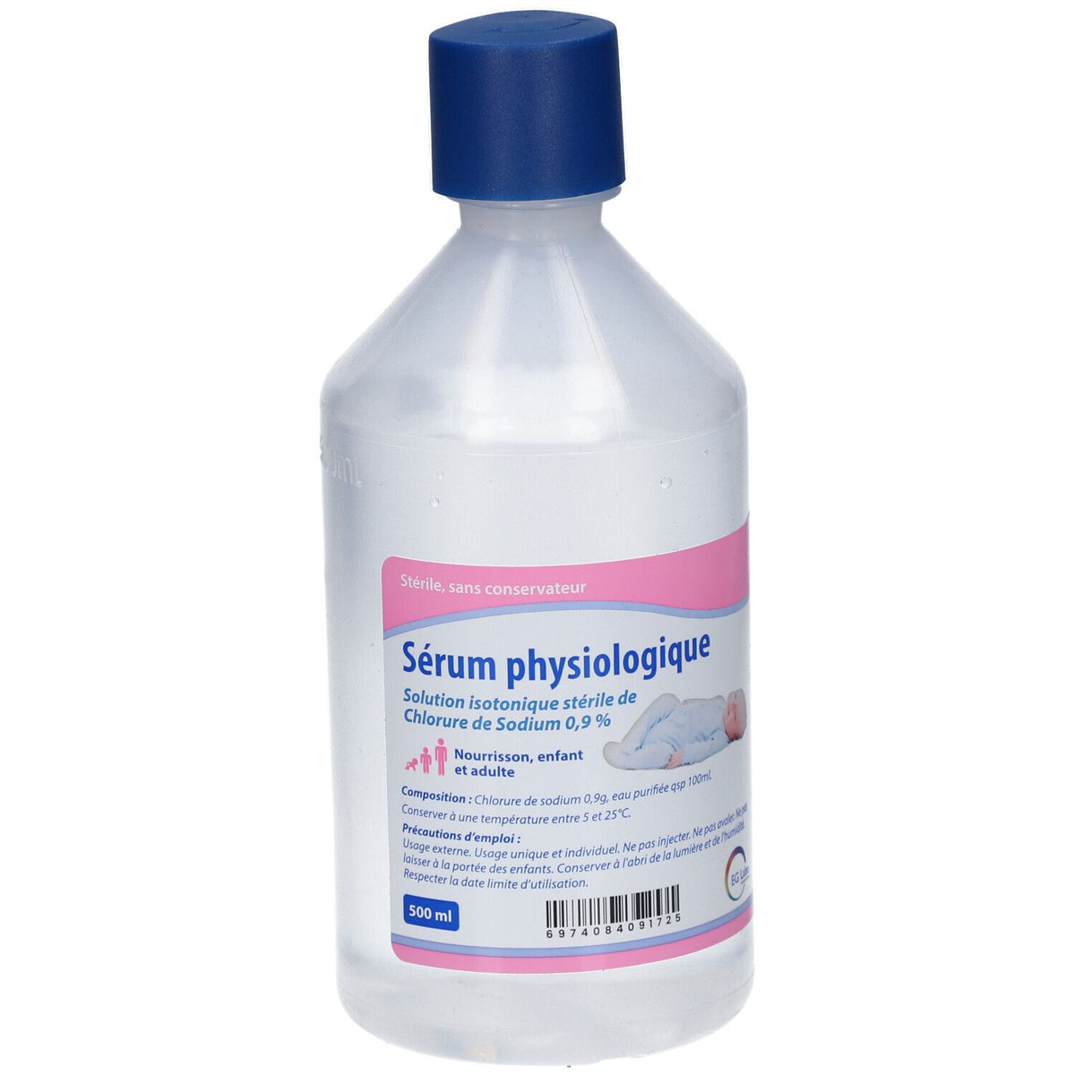 CARE + Sérum physiologique flacon (500 ml)