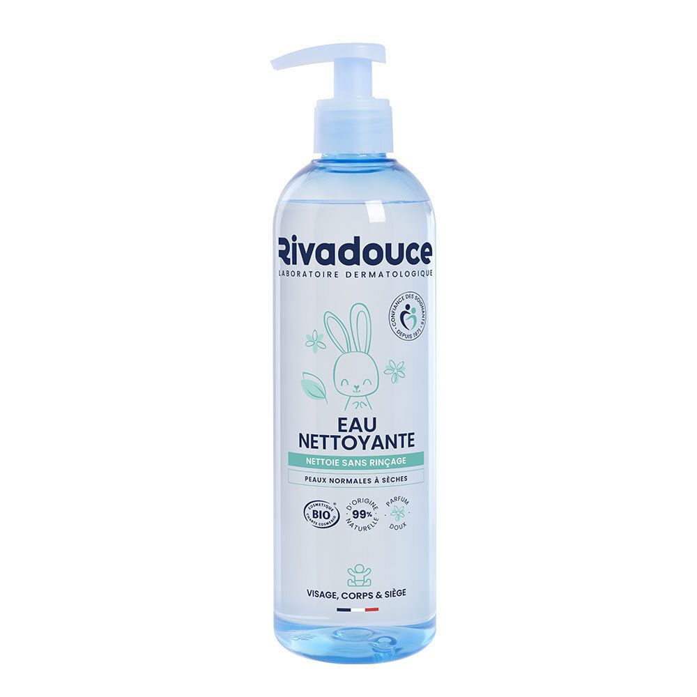 Rivadouce Eau nettoyante certifiée bio – Flacon pompe (500 ml)