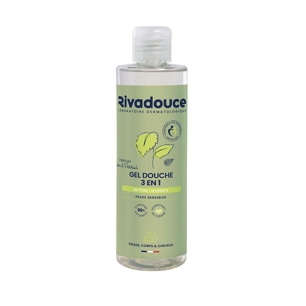 Rivadouce gel douche Cèdre & Patchouli 3en1 (400 ml)