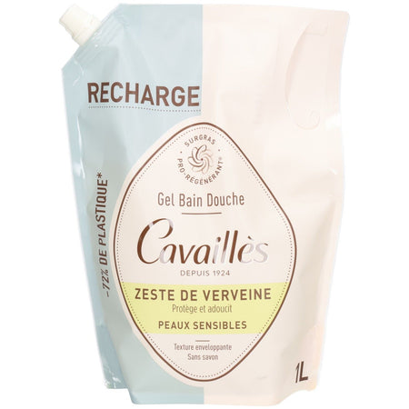 Cavaillès Recharge gel bain douche zeste de verveine (1000 ml)