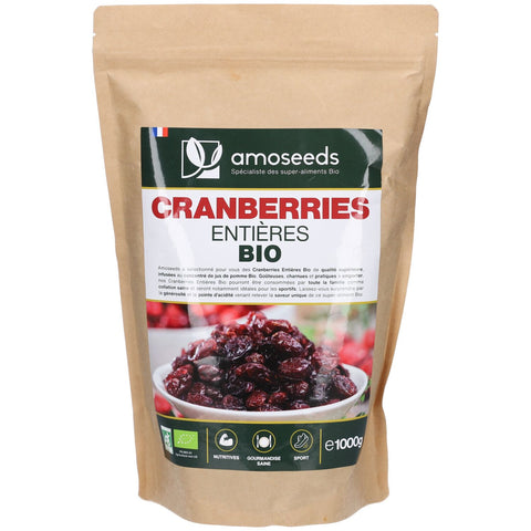 Amoseeds Cranberries entières bio (1000 g)