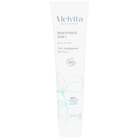 MELVITA Dentifrice 3-en-1 Goût Menthe (75 ml)