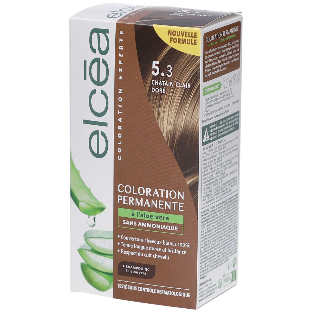 ELCEA Coloration Permanente Châtain Clair Doré – 5.3 (140 ml)
