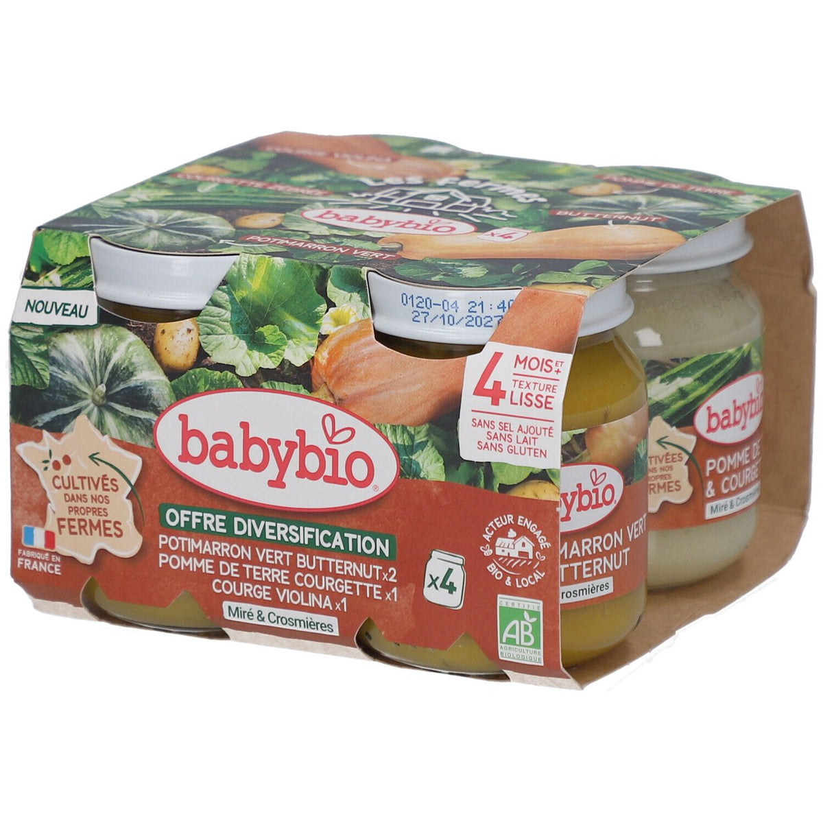 BABYBIO Pack Mes premiers légumes - 100% des fermes Babybio