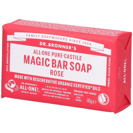 Dr. Bronner's Rose Pure-Castile Magic savon en barre (140 g)