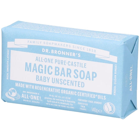 Dr. Bronner's Pure-Castile Magic Bar Soap non parfumé (140 g)