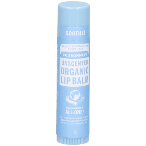 Dr. Bronner's Naked baume à lèvres bio non parfumé (4 g)