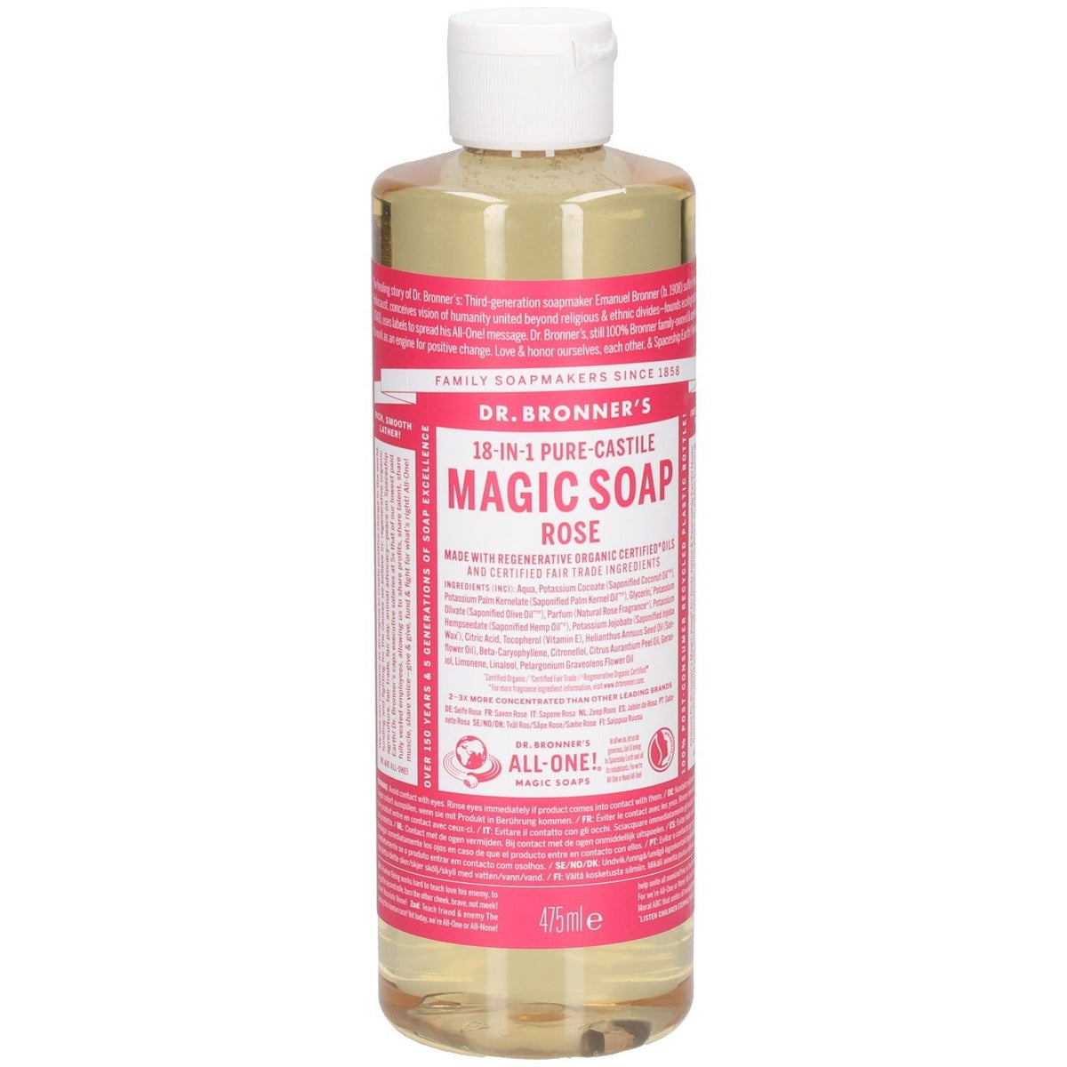 DR. BRONNER'S Savon liquide à la rose (475 ml)