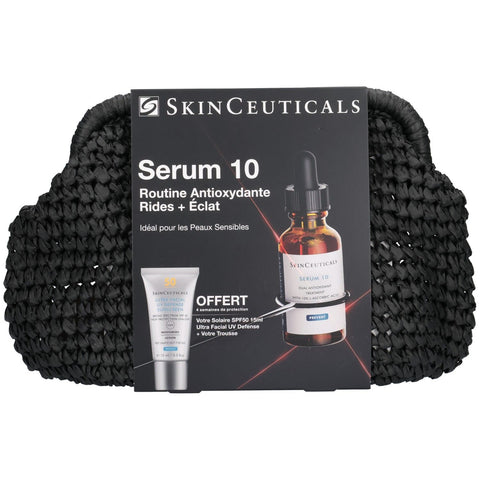 SkinCeuticals Wrinkle & Radiance Routine Kit: Serum 10 30ml with Free Ultra Facial UV Defense SPF50 15ml