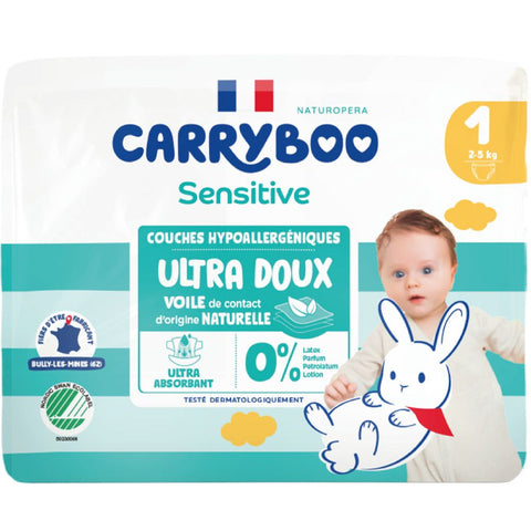 CARRYBOO Sensitive Couches bébé - T1 (2-5 kg)
