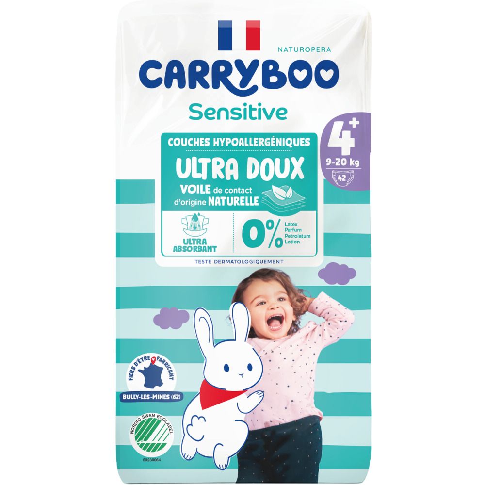 CARRYBOO Sensitive Couches bébé - T4+ (9-20 kg)