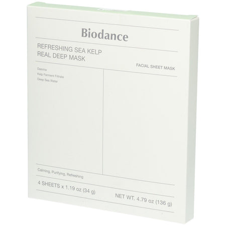 Biodance masque rafraîchissant aux algues marines Real Deep Mask (4 pièces)
