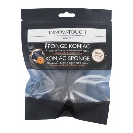 Innovatouch éponge konjac charbon