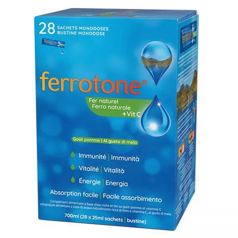 Ferrotone® + Vitamin C apple flavor (28 sachets)