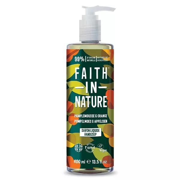 Faith In Nature Savon Mains Liquide Pamplemousse & Orange (400 ml)