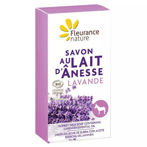 Fleurance Nature Savon au Lait d'Ânesse Lavande Bio (100 g)