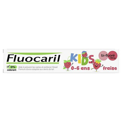 Fluocaril Kids 0-6 Years Bi-Fluoride Children's Toothpaste Strawberry Flavor 75ml