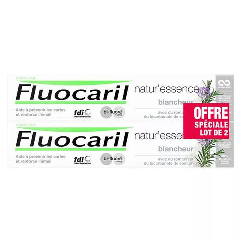 Fluocaril Natur'Essence Bi-Fluoride 145mg Whitening Toothpaste Twin Pack 2 x 75ml