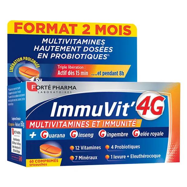 Forté Pharma Immuvit' 4G Multivitamines Immunité Levure 60 comprimés