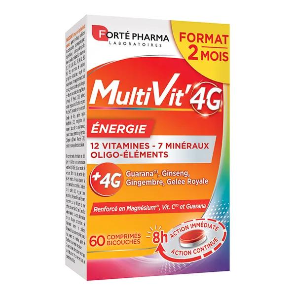 Forté Pharma Multivit' 4G Energie Magnesium Vitamine C Fer 60 comprimés