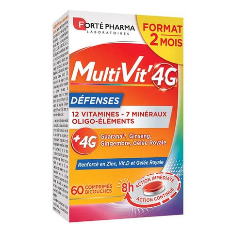 Forté Pharma Multivit'4G Defenses Royal Jelly Vitamin C Zinc 60 tablets