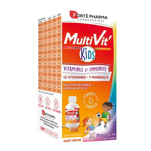 Forté Pharma Multivit'Kids Energie Solution buvable dès 3 ans 150ml